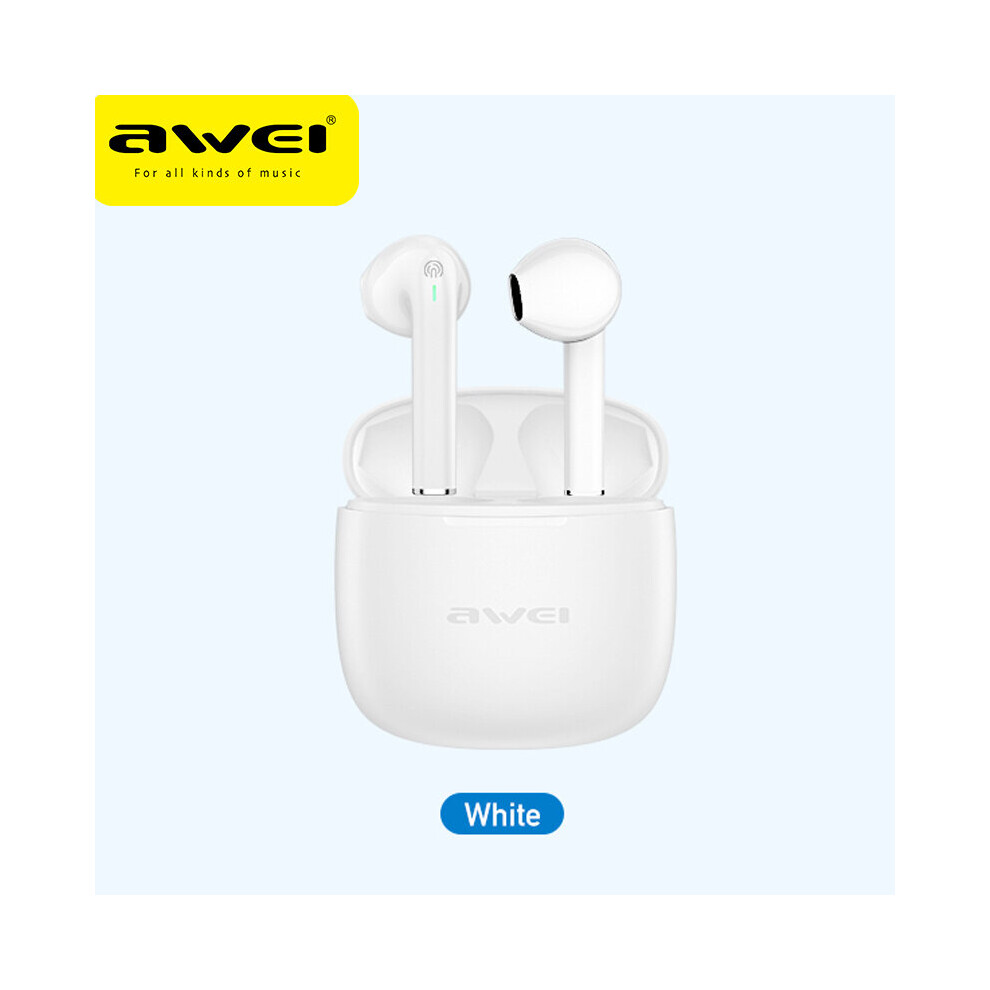 (A-) Awei T26 Pro Tws Wireless Earphone Bluetooth 5.3 Headphone Waterproof Stereo Sport Headsets Noise Reduction Earbuds With Mic White 4851204958804