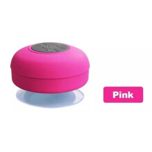 (a-pink Speaker) Bluetooth-compatible Wireless Speaker BTS-06 Shower Bathroom Waterproof Adsorption Speaker Car Office Outdoor Portable Speaker