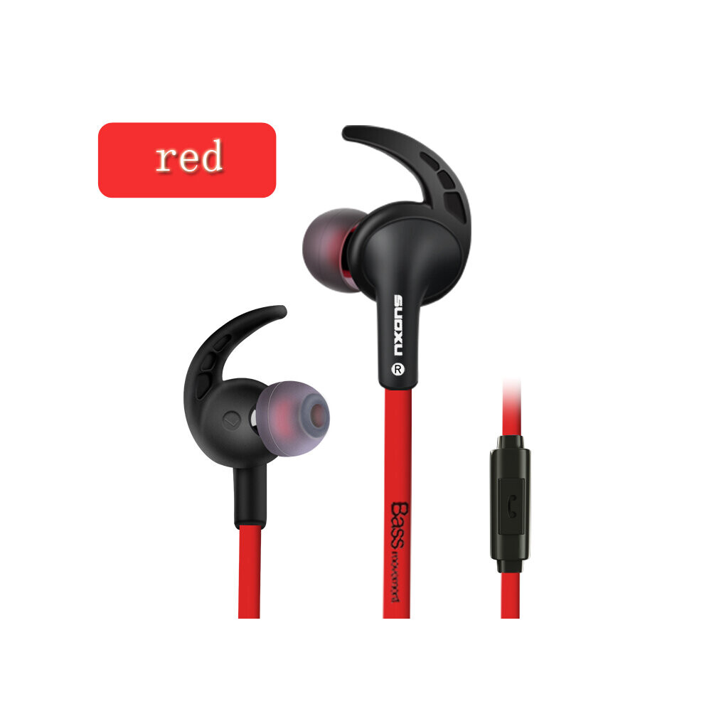 (A-) 3.5Mm Wi Headphones In Ear Stereo With Bass Earbuds Gaming Earphone Music Headphones Sport Earphones With Microphone Red 4851204895154