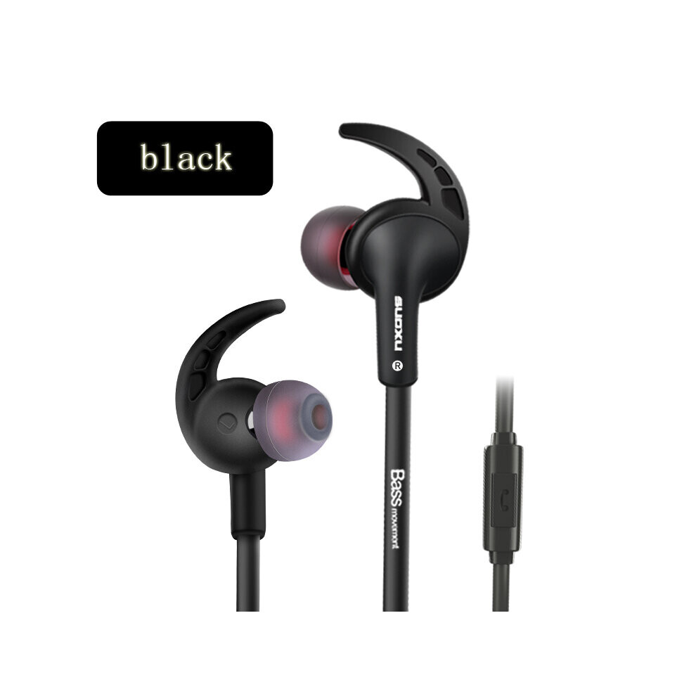 (A-) 3.5Mm Wired Headphones In Ear Stereo With Bass Earbuds Gaming Earphone Music Headphones Sport Earphones With Microphone Black 4851204895086