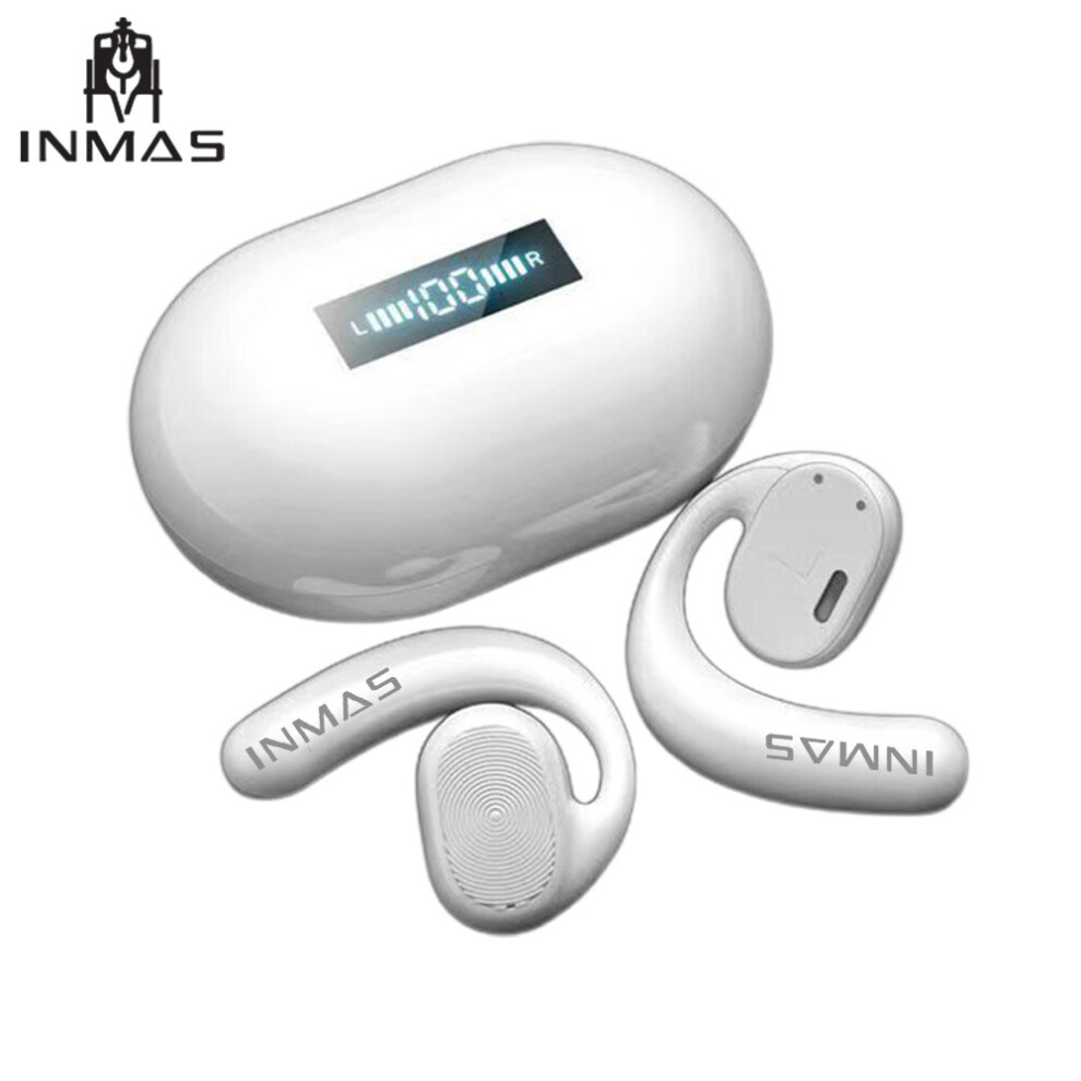 (A-) For Xiaomi Tws Bone Conduction Wireless Headphones Noise Reduction Earbuds Bluetooth Earphone 9D Stereo Sports Waterproof White 4851204938585