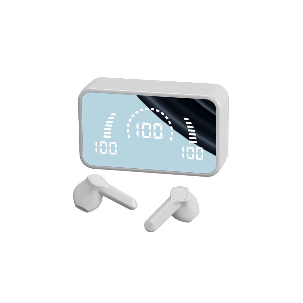 (A-V9-) Smart Tws Wireless Earphone Bluetooth 5.2 Earbud Touch In-Ear 9D Stereo Sports Waterproof Hifi Headset Led Display White 4851204948553