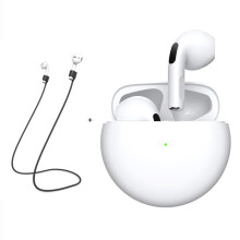 (a-Pro 6 (Black Strap)) Original Air Pro 6 TWS Wireless Headphones Bluetooth Earphones In Ear Earbuds Mic Pods Headset For Apple iPhone Xiaomi Android
