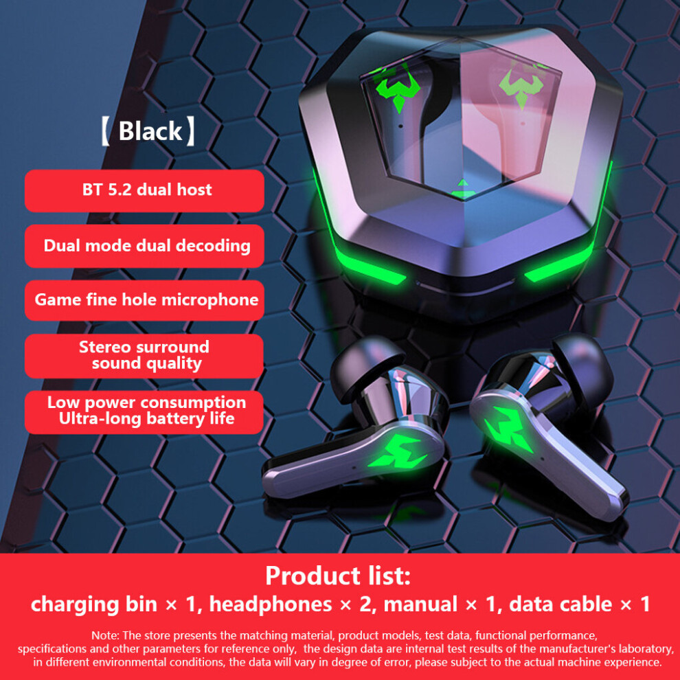 (a-Black) N35 TWS Gaming Headsets Wireless Earphones 9D Stereo Surround Sound Quality Bluetooth-compatible 5.2 Music Headphones With Mic-image-OPC-PBYRGYJ-NEW