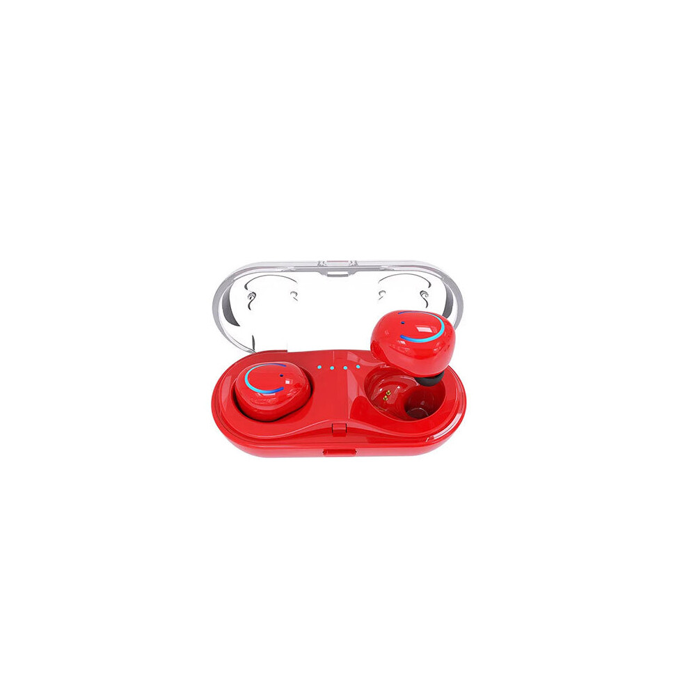 (A-) New Tws Bluetooth 5.0 Wireless Headphones Mini Earbuds With Microphone Call Waterproof Sports Music Headset For Ios Android Red 4853106763777