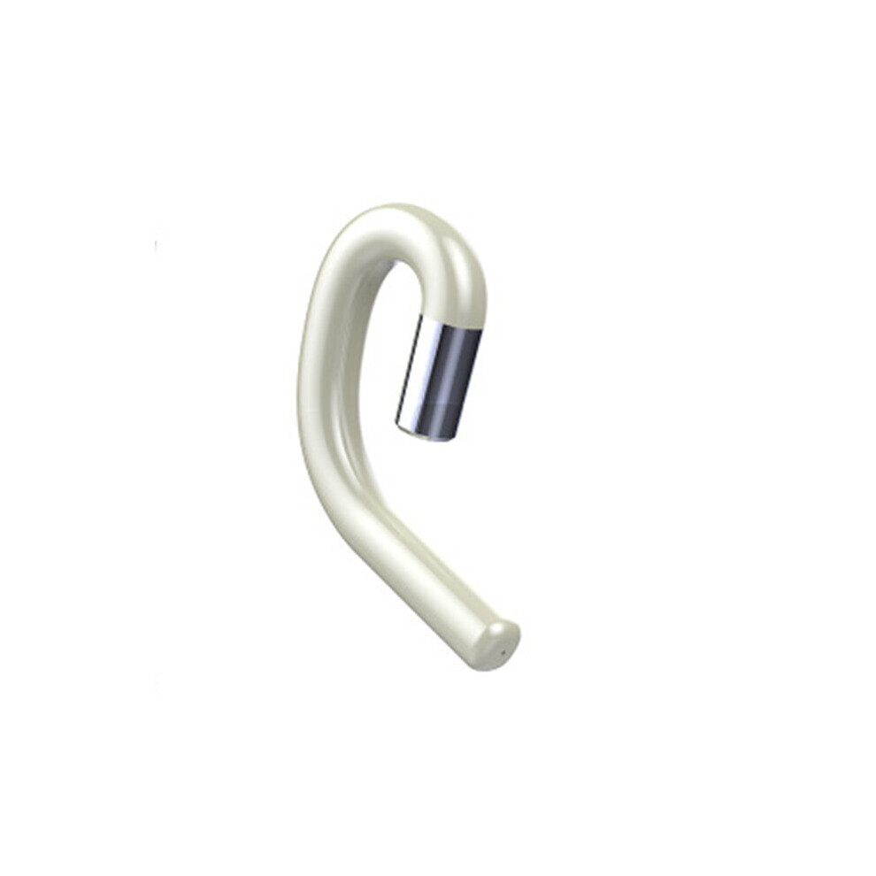 (A-) New S10 Bluetooth 5.0 Headset Wireless Unilateral Ear Hook Earphone Business Sport Handsfree Earbuds With Mic Bone Conduction White 4851204986586