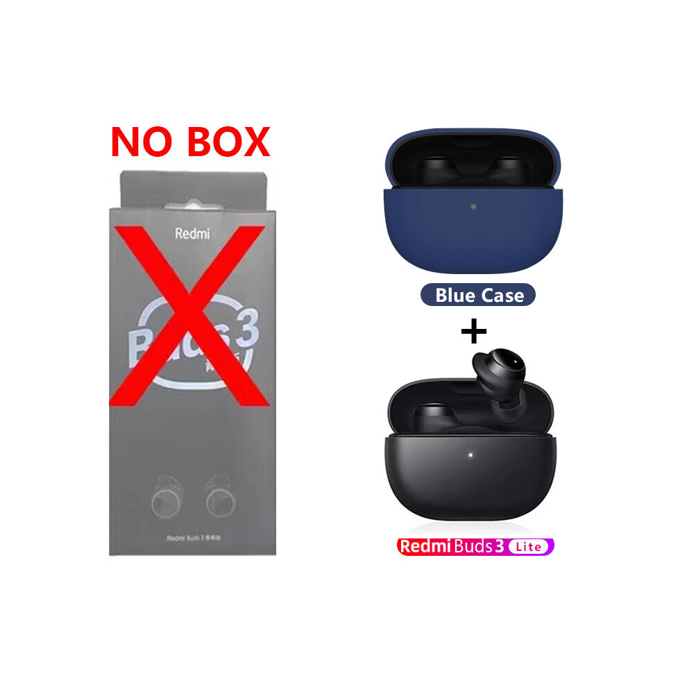 (A-With Case) New Xiaomi Tooth Earphones Redmi Buds 3 Lite Tws Headset Ip54 Ture Wireless Headphones Sport Earbuds With Charging Case Blue 4851204982267