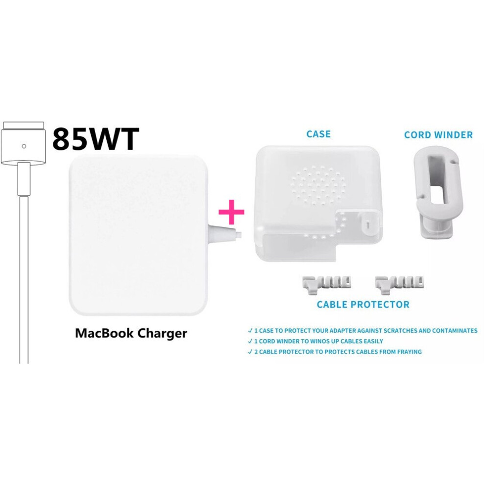 (A-85Wt With Case) 100% New Magnetic 45W 60W 85W Magsaf* 2 Power Supply Adapter Notebook Smart Laptop Charger For Macbook Air Pro 11 13 15 Retina 4855672917677