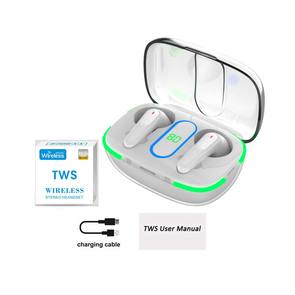 (A-Box) 2022 Tws Bluetooth Headset Outdoor Sports Wireless Headset 5.3 With Charging Compartment Touch Headset Earbuds For Ios Android White 4851205002261