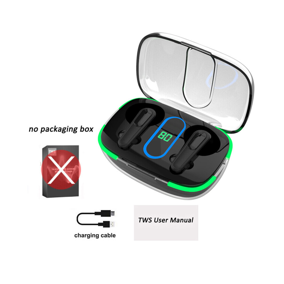 (A-) 2022 Tws Bluetooth Headset Outdoor Sports Wireless Headset 5.3 With Charging Compartment Touch Headset Earbuds For Ios Android Black 4851205002186