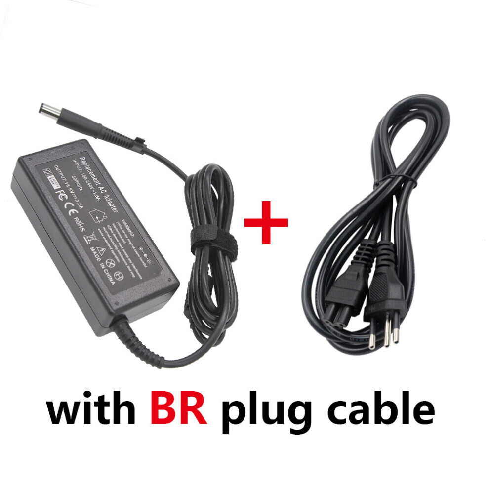 (A-With Br Plug) 18.5V 3.5A 65W 7.4*5.0Mm 8 Pin Laptop Power Supply Adapter Charger For Hp Compaq 6720S 500 510 Dv4 Dv5 Dv7 G3000 G5000 G6000 G7 4855672913815