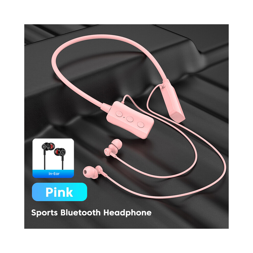 (A-Type A Earplug) Olaf New Bluetooth 5.3 Earphones Wireless Headphones Neckband Sports Headset Gamer Hifi Stereo Earbuds With Mic Support Tf Car Pink 4851205030592