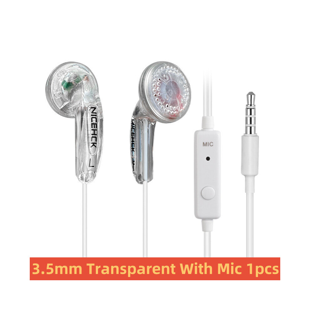 (a-3.5mm Clear Mic) 2022 NiceHCK Traceless 3.5mm Type-C HIFI Wired Earbud 15.4mm Dynamic Microphone Earphone Stereo Music Headset Vido MX500 PK1 IEM-image-OPC-PBYRPKK-NEW