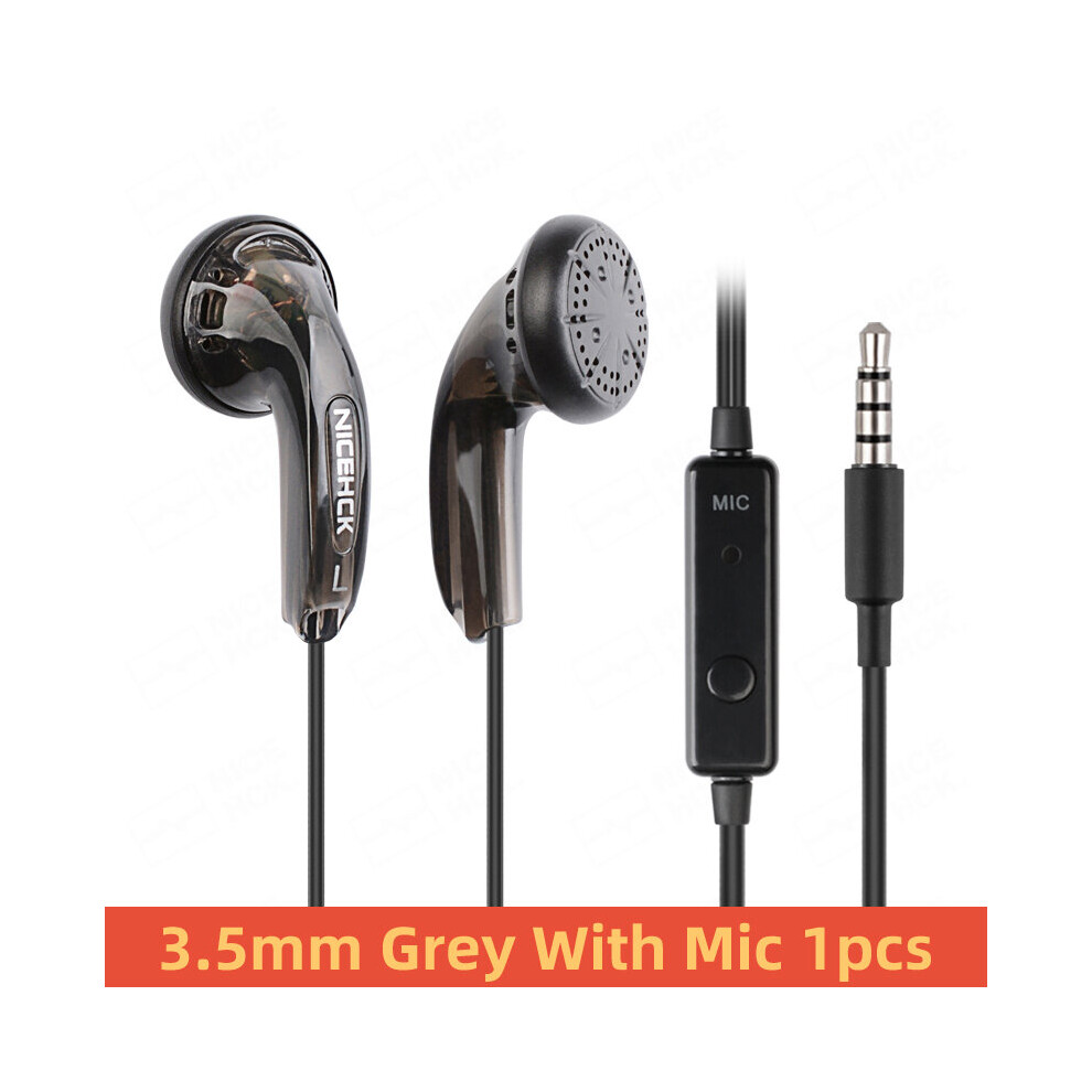 Photos - Headphones NiceHCK Traceless 3.5mm Type-C HIFI Wired Earbud 15.4mm Dynamic Microphone Earphone Stereo Music Hea 2022(a-3.5mm Grey Mic)