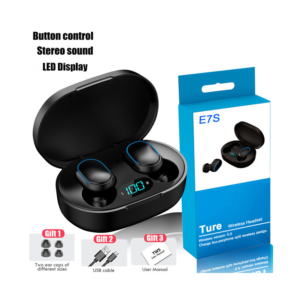 (A-03) Wireless Earphones Bluetooth-Compatiblev 5.0 Wireless Earbuds In Ear Sports Headset E7s Tws Handsfree Earphones For Mobile Phone 4851204875408