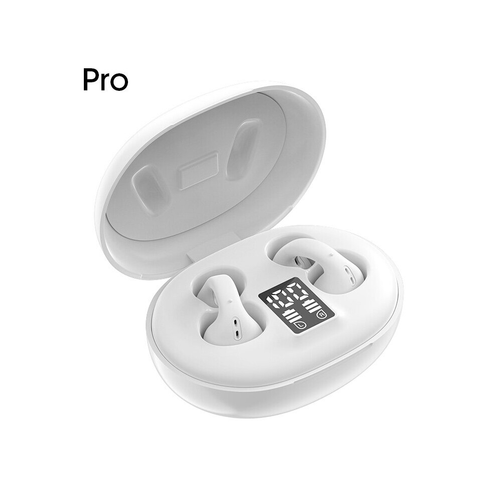 (A-Por ) Bluetooth 5.3 Earphones Wireless Sports Headphones Earring Hifi Bass Ear Clip Tws Earbuds Gaming Headset Pk Ambie Sound Earcuffs White 4851205010211