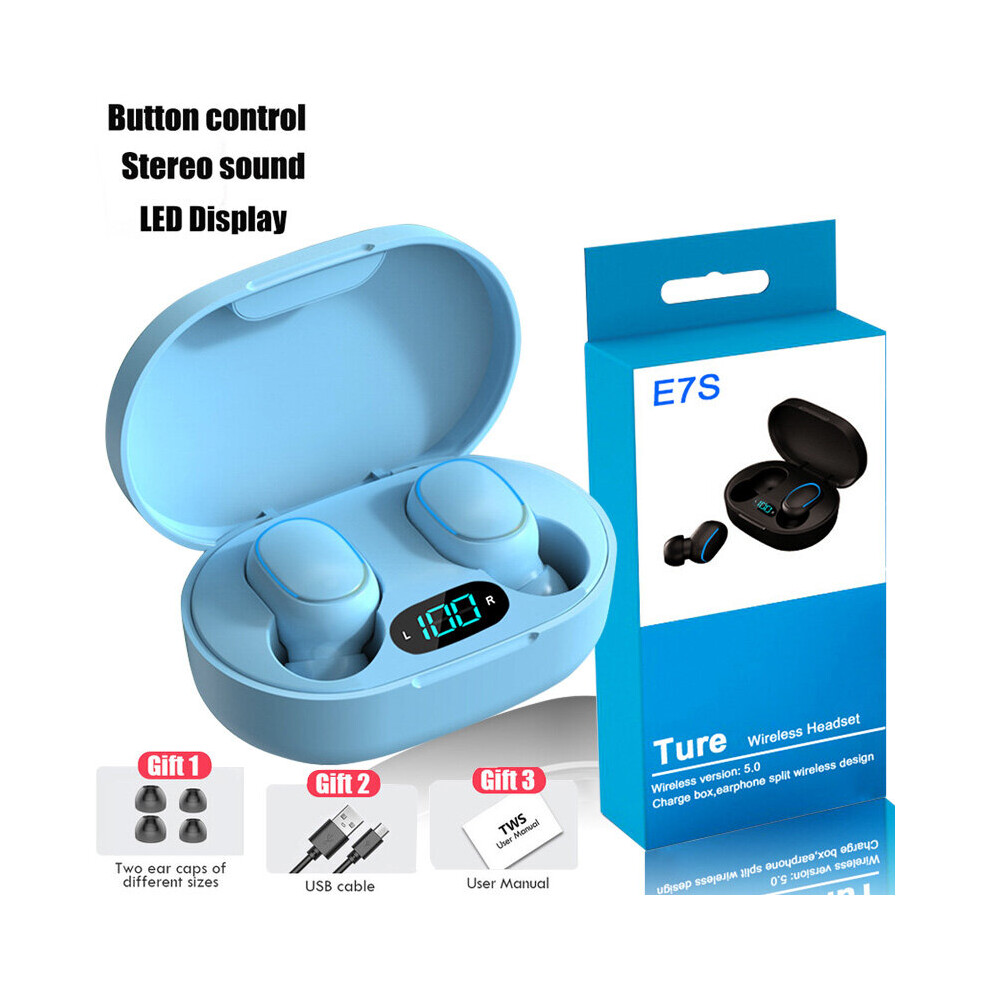 (A-02) Wireless Earphones Bluetooth-Compatiblev 5.0 Wireless Earbuds In Ear Sports Headset E7s Tws Handsfree Earphones For Mobile Phone 4851204875392