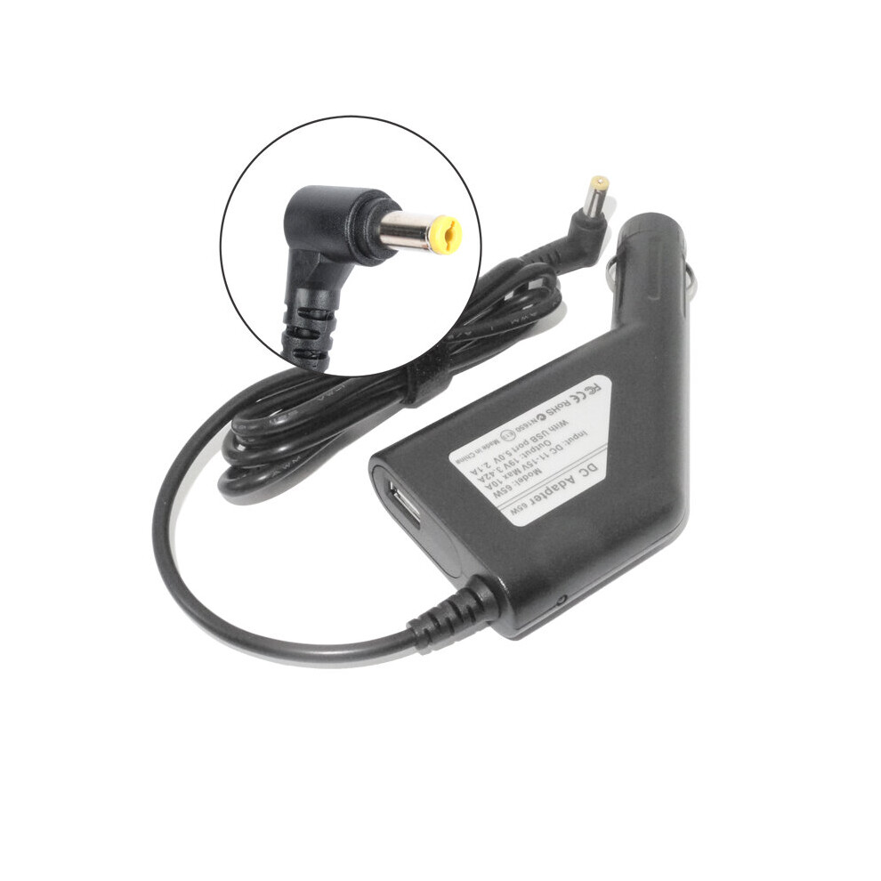 (A-) 19V 3.42A 65W 5.5Mm*1.7Mm Laptop Dc Car Adapter Charger For Acer Aspire 5315 5735 5920 5535 5738 6920 7520 4855672922855