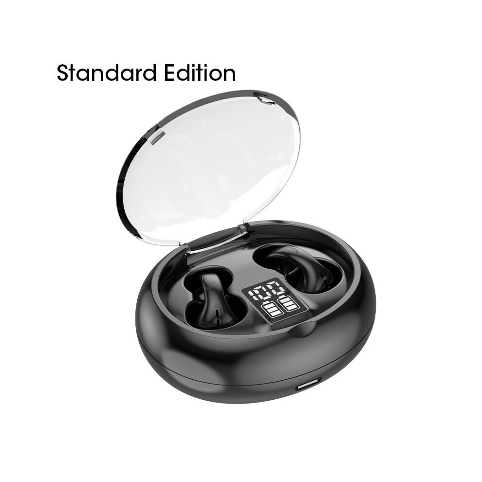 (A-Standard ) Bluetooth 5.3 Earphones Wireless Sports Headphones Earring Hifi Bass Ear Clip Tws Earbuds Gaming Headset Pk Ambie Sound Earcuffs Black 4851205010228