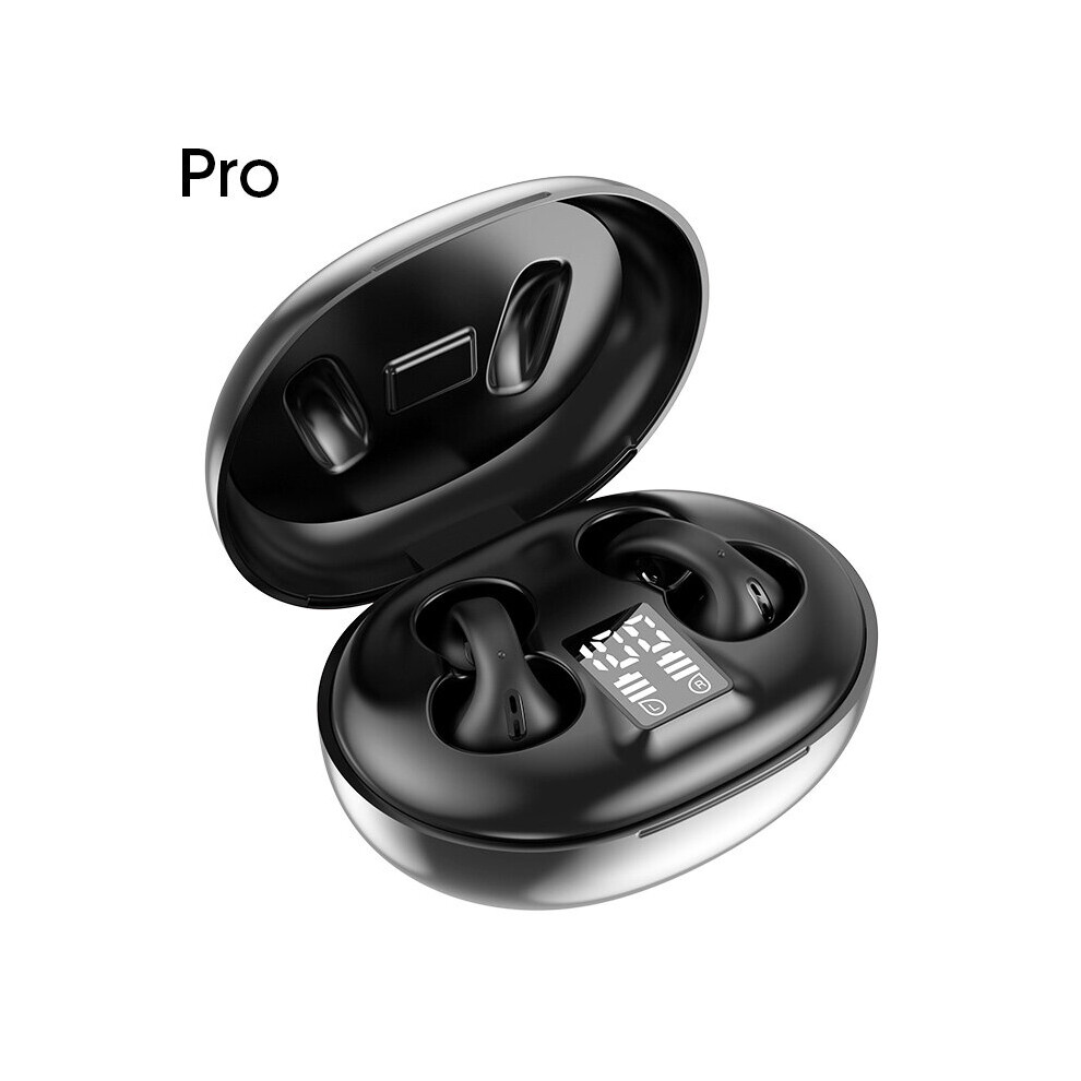 (A-Por ) Bluetooth 5.3 Earphones Wireless Sports Headphones Earring Hifi Bass Ear Clip Tws Earbuds Gaming Headset Pk Ambie Sound Earcuffs Black 4851205010198