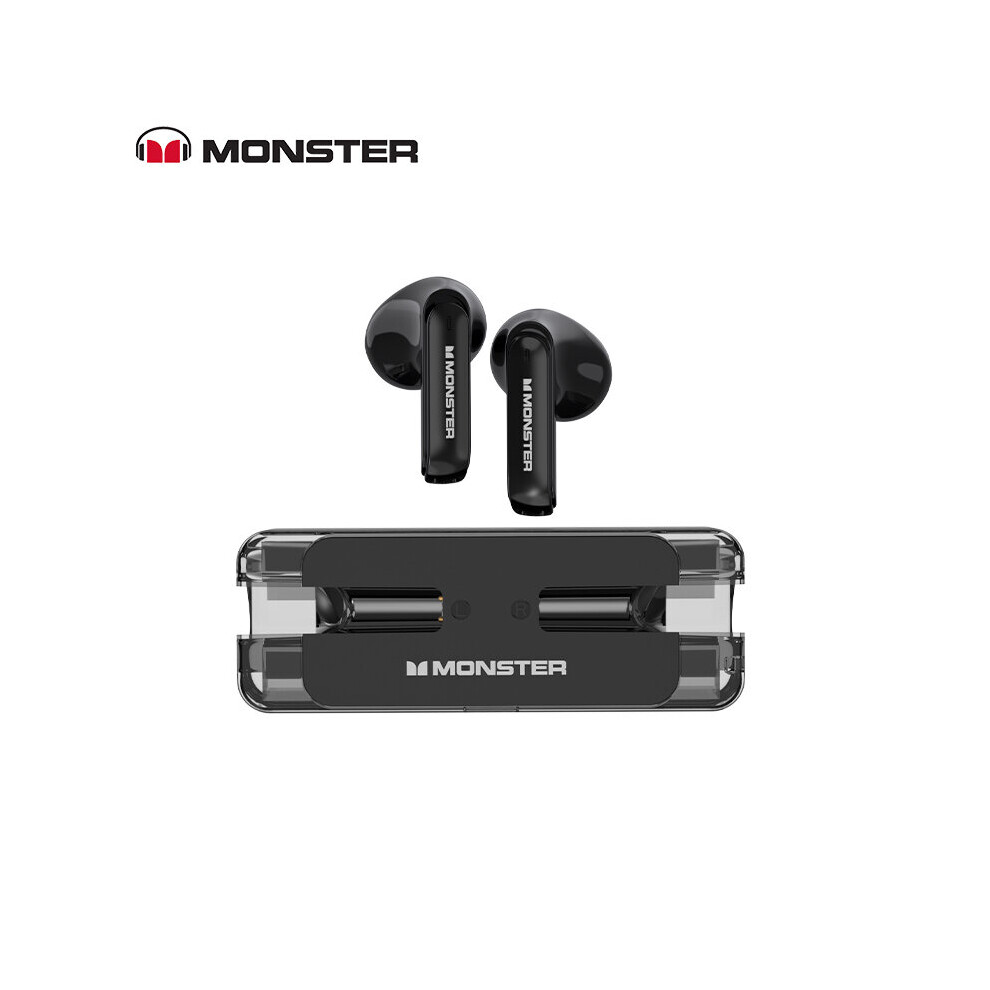 (A-) Monster Xkt08 Gaming Earphone Ture Wireless Bluetooth 5.3 Headphones Low Latency Noise Reduction Earbuds Headset With Mic New Black 4851204916569