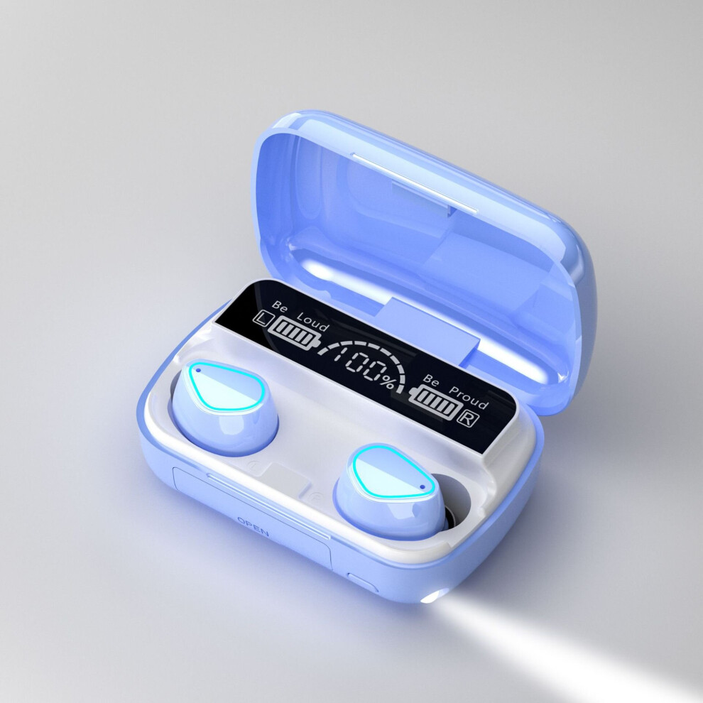 (A-) M30 Headphones Tws Tooth Earphones 5.2 9D Stereo With Flashlight Wireless Earbuds Waterproof Noise Reduction Headset Blue 4851205017166