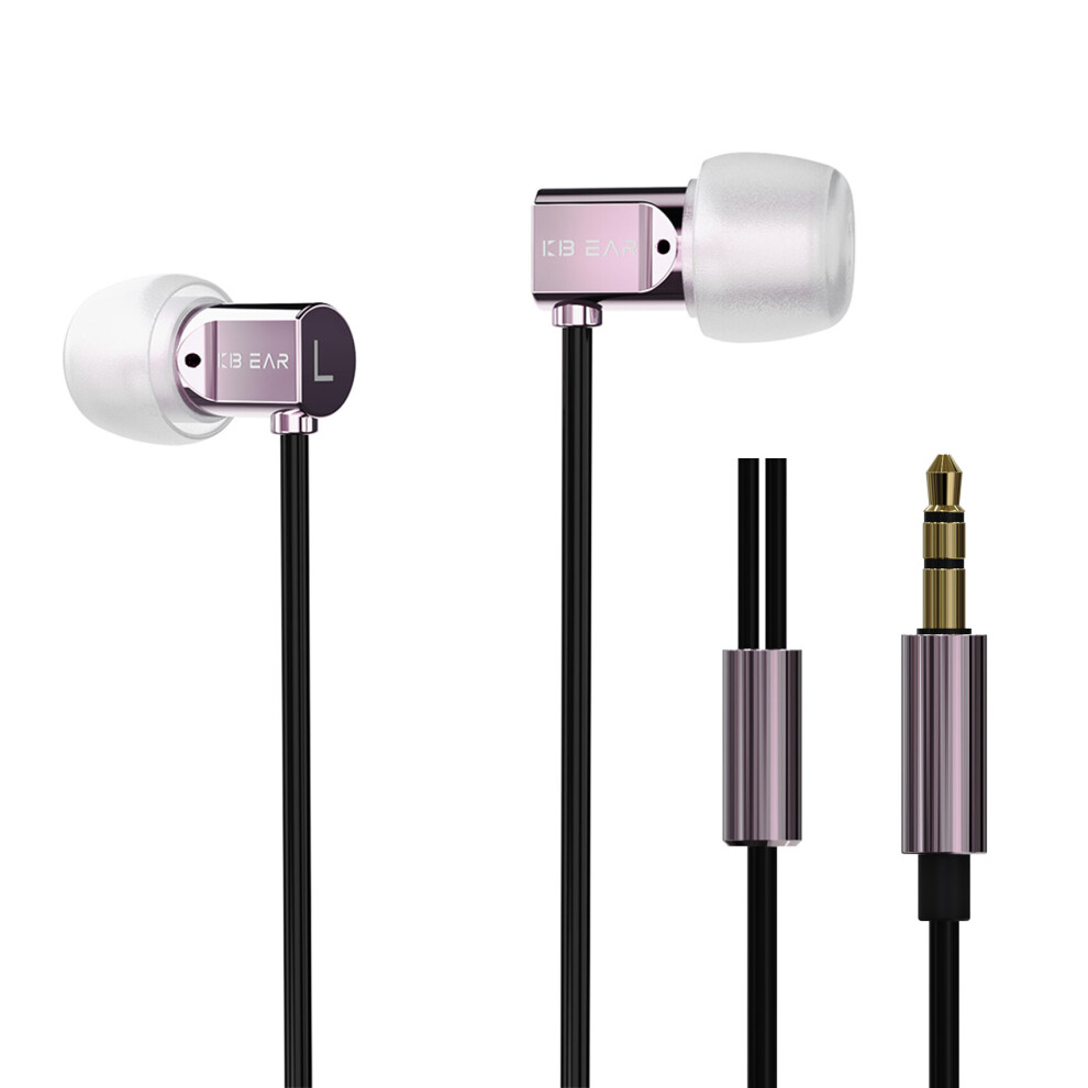 (A- No Mic) Kbear Dumpling 6Mm Composite Diaphragm Earphone Noise Cancellation In-Ear Earbud Music Sport Headset Hd Calling Pink 4851205057186