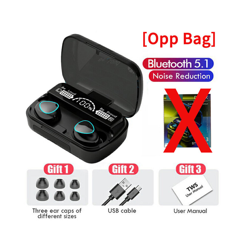 (A-M10 Opp Bag) M10 Tws Bluetooth 5.1 Earphones Led Display 9D Stereo Hifi Bass Music With Mic Noice Cancelling Wireless Headphone Sport Earbuds 4851204991313