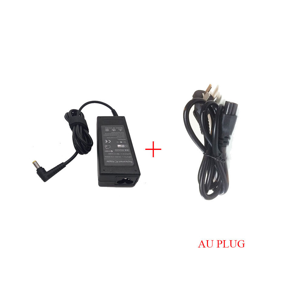 (A-With Au Plug) 19V 3.42A 65W 5.5*1.7Mm Ac Laptop Charger Power Supply For Acer Aspire 1410 1680 3000 5315 5630 5735 5920 5535 5738 6920 Adapter 4855672907142
