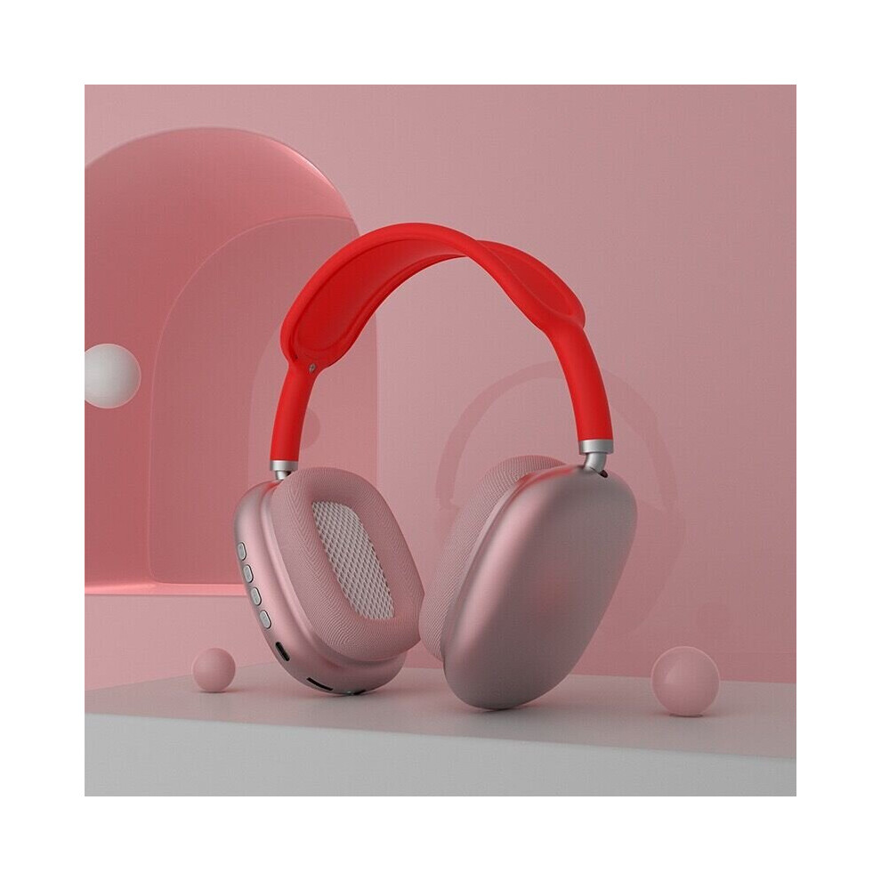 (a-Red) P9 Air Max Wireless Bluetooth Headphones With Microphone Noise Canceling TWS Earbuds Gaming Headset Stereo HiFi Earphones