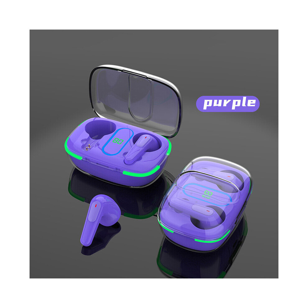 (A-Usb Charging ) Tws Wireless Headphones Bluetooth 5.3 Earphones Sport Earbuds Headset With Mic Charging Box Pro70 Headphones For All Smartphon Purple 4851204995564