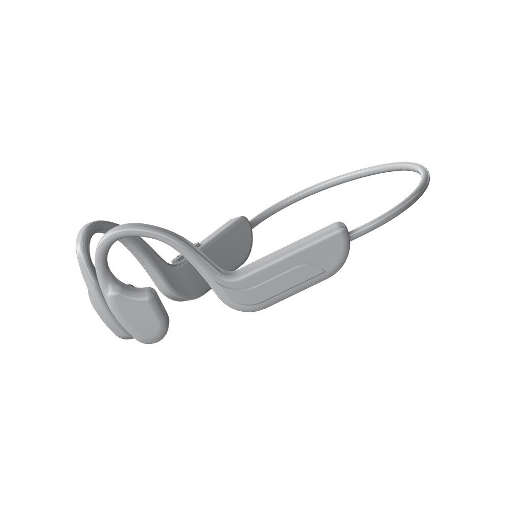 (A-) Bone Conduction Bluetooth Headset Wireless Handsfree Earphones Sports Waterproof Headphones Noise Cancelling Earbuds With Mic White 4851204908700
