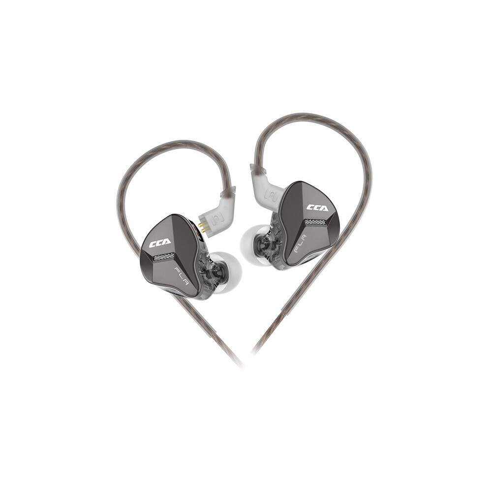 (A-Fla No Mic) Cca Fla Metal Wired Headset In Ear Monitor Hifi Bass Earbuds Earphone Sport Game Music Dj Dynamic Headphones With Microphone Black 4851204966700