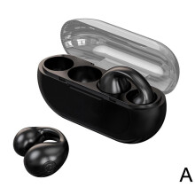 (a-black) Bone Conduction Bluetooth Earphone TWS Wireless Headphones HiFi Earcuffs Ear Pod Auriculares Gaming Headset Run Sport Earbuds