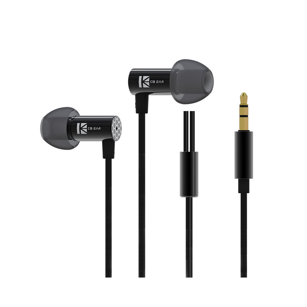 (A- No Mic) Kbear Little Q 6Mm Composite Diaphragm Wired In Ear Earphone Sleep Earbuds Noise Isolation Lightweight Headphone Littleq Kai Iem Black 4851204927251