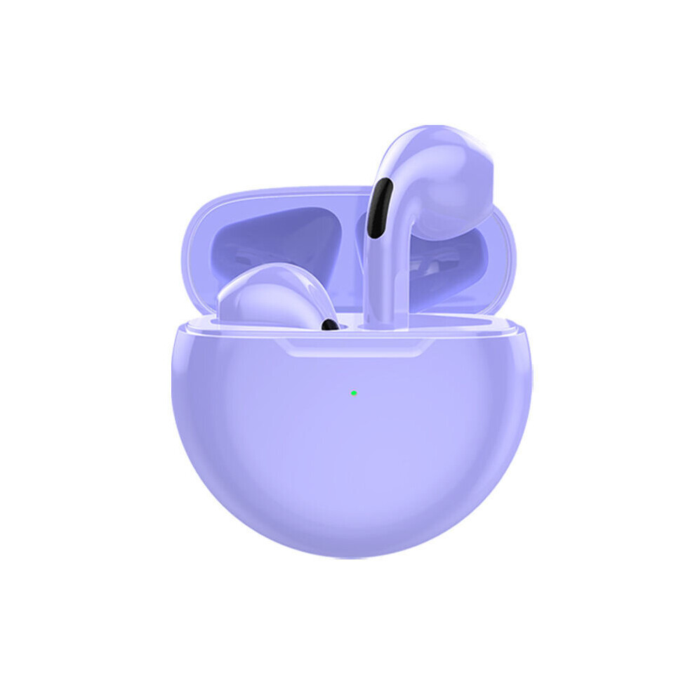 (A-) Original Pro6 Tws Wireless Bluetooth Headset 5.0 Bluetooth Earphones Sport Earbuds Smart Touch Music Headset For All Smartphones Purple 4851204982151