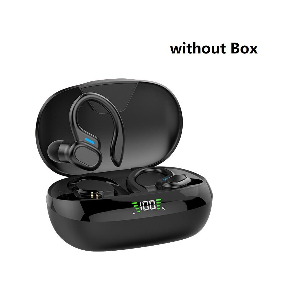 (A- Without Box) Bluetooth Earphones Tws Sports Ear Hook Hifi Stereo Bass Bluetooth 5.3 Wireless Earbuds With Microphone Waterproof Headphones Black 4851204882055