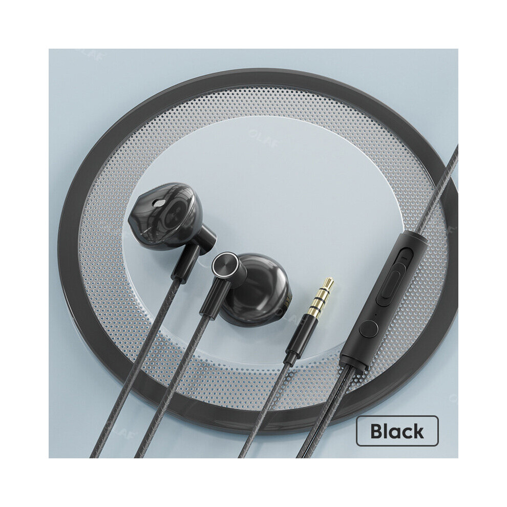 (A- 3.5Mm) 3.5Mm/Type-C Headphones Sport Music Headset 9D Surround Earphones Mic In-Ear Wired Headphones Universal Earbud Earphone With Mic Black 4851204942919