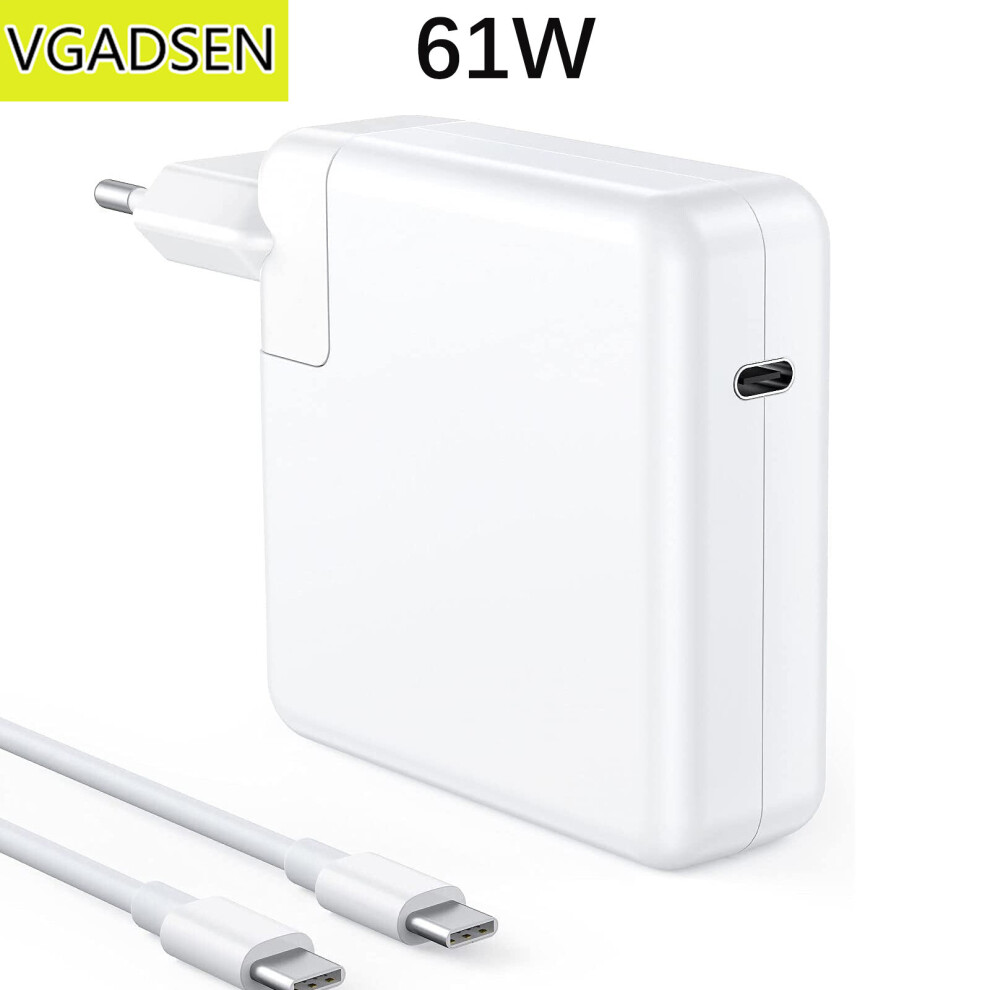 (A-61W Eu Plug) Mac Book Pro Usb C Charger 96W 87W 61W 30W Power Supply For Macbook Air Mac Pro 2016 - 2022 Power Adapter With 6.6Ft Usb C Cable 4855672932007