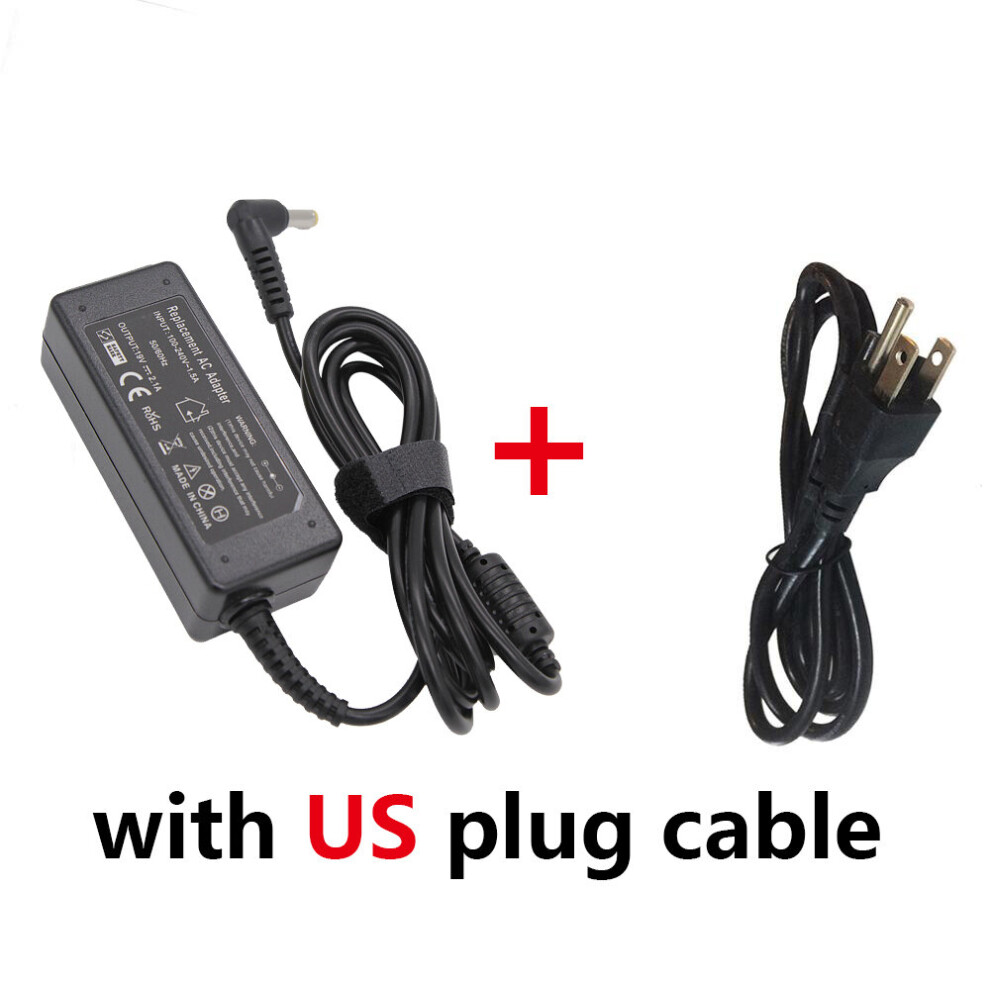 (A-With Us Plug) Qinern 19V 2.1A 40W 5.5*1.7Mm Ac Adapter Notebook Laptop Charger For Acer Aspire D270 D257 D255 Power Supply For Laptop Adapter 4855672906725