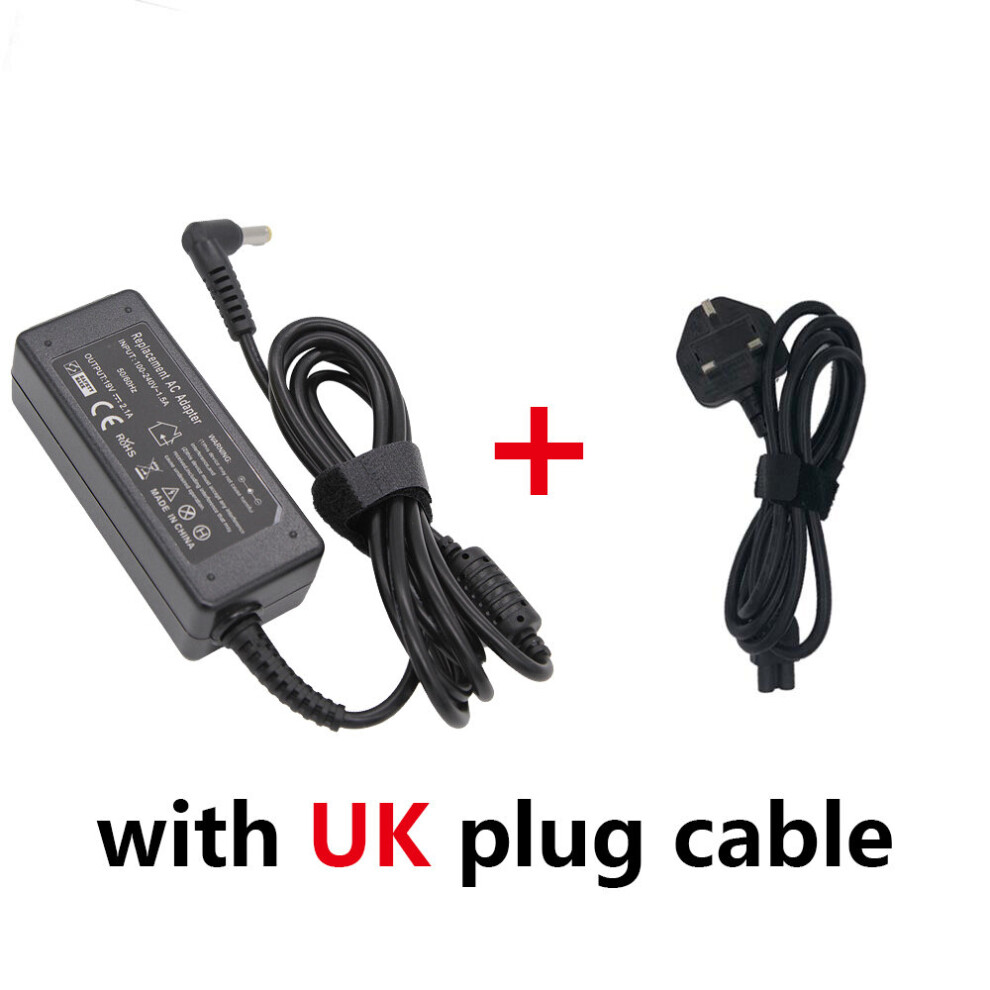 (A-With Uk Plug) Qinern 19V 2.1A 40W 5.5*1.7Mm Ac Adapter Notebook Laptop Charger For Acer Aspire D270 D257 D255 Power Supply For Laptop Adapter 4855672906718