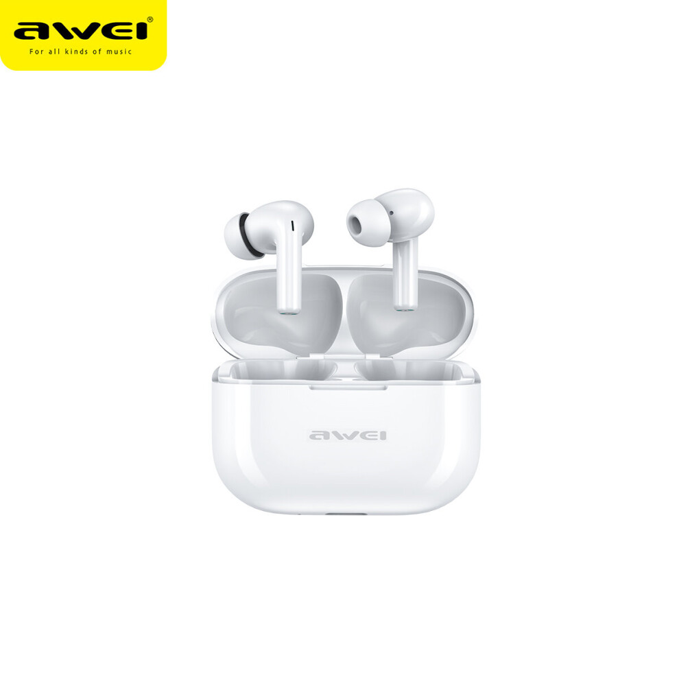 (A-) Awei T1pro Tws Wireless Headphones Bluetooth 5.3 Earphone Sport Earbuds With Mic In-Ear Headset Touch Control Fone Bluetooth White 4851204993126
