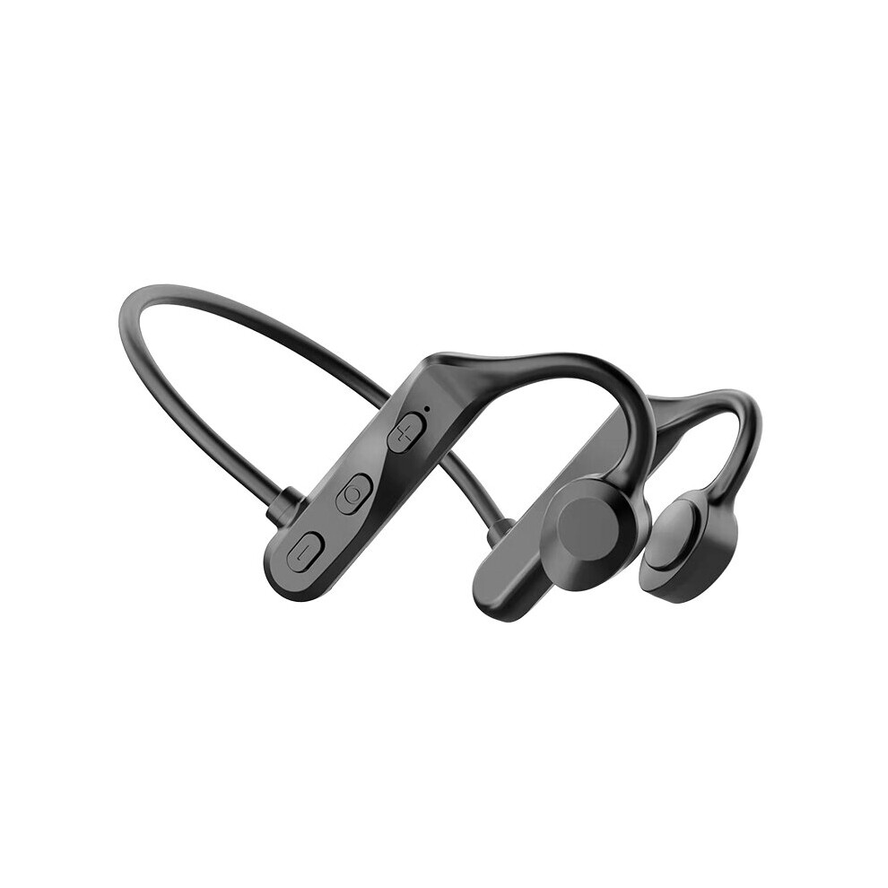 (A-K69-) K69 Bone Conduction Bluetooth Headphones Wireless Binaural Business Earphone Waterproof Sports Running Earbuds Black 4851204895383