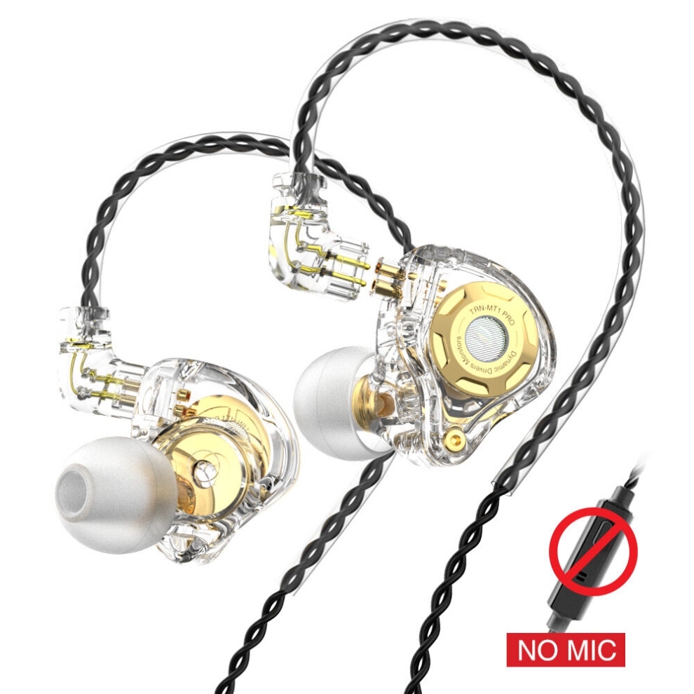 (A- No Mic) Trn Mt1 Pro Hi-Fi 1Dd Dynamic In-Ear Earphone Drive Hifi Bass Metal Monitor Running Sport Headphone For Xiaomi/Huawei/Iphone White 4851204907680