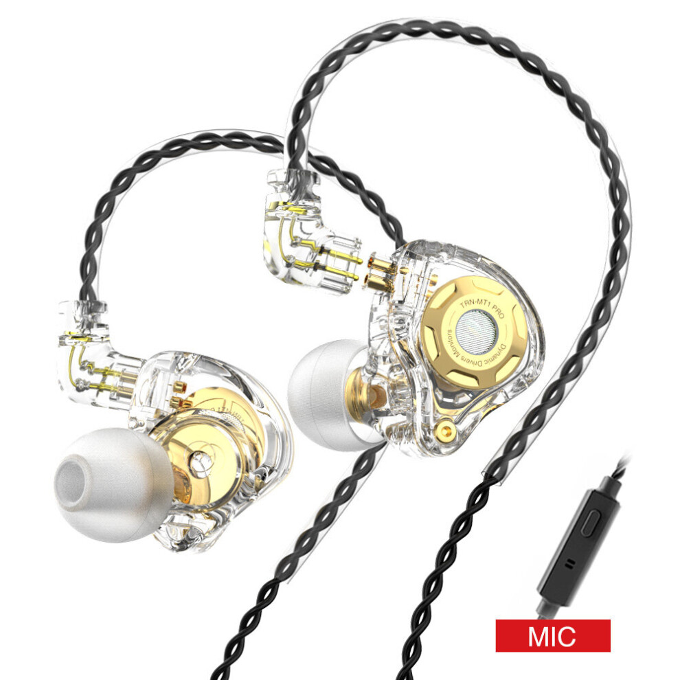 Photos - Headphones  TRN MT1 Pro Hi-FI 1DD Dynamic In-ear Earphone Drive HIFI Bass Metal Monitor Running Sport Headphone For X(a-White with mic)