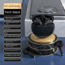(a-Pro 6 black) Air Pro 6 TWS Bluetooth Headphone Wireless Earphone HiFi Bass Game Headset Touch Control 6 Generation Pro6 tws Bluetooth Earbuds