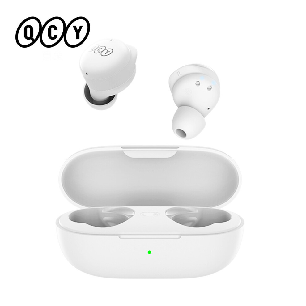 (A-Qcy T17 ) Qcy T17 Earphone Bluetooth True Wireless Earbuds Bt5.1 Hifi Headphone Touch Control Low Latency Mode Enc Earbud Long Standby 26H White 4851204870427