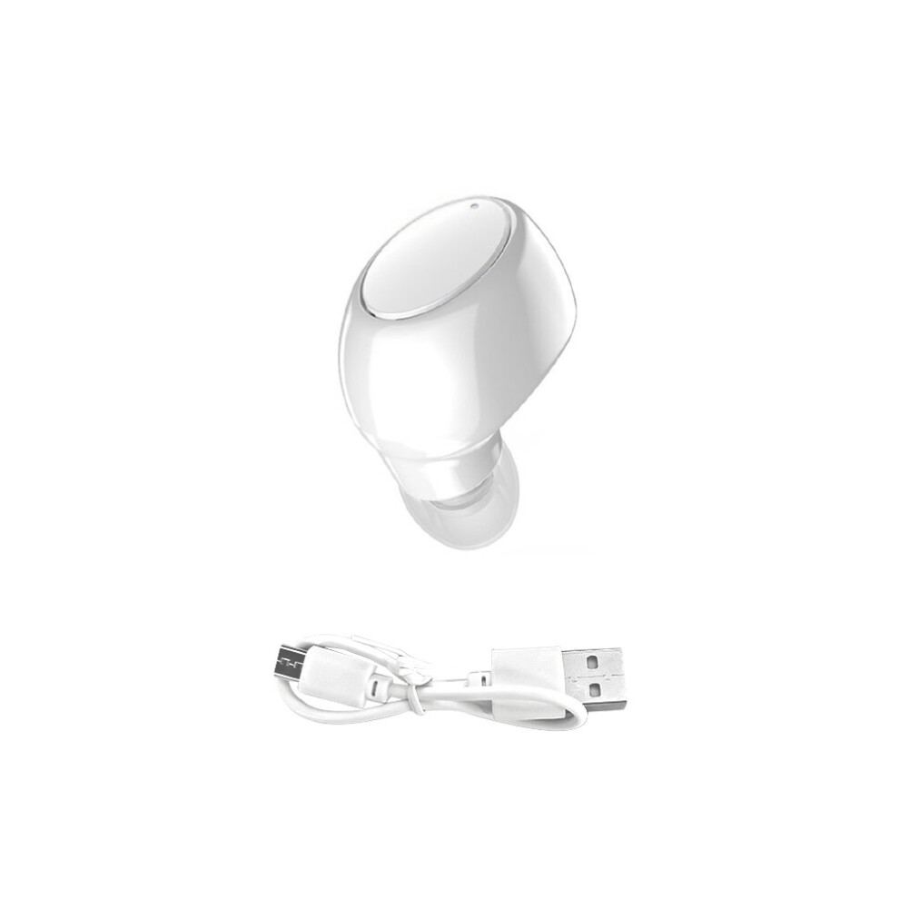 (A-X6 ) X6/X9/S650/F911 Single-Ear Bluetooth 5 Earbud Handsfree Earpiece Noise Reduction Headset Stereo Music Noise Cancelling Earphones White 4851205054734