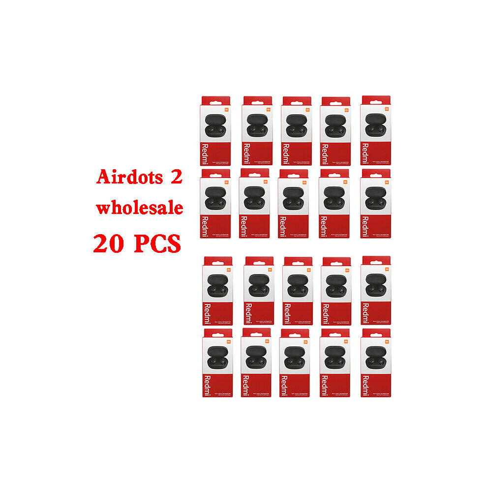 (A-Airdots 2-20Pcs) Original Xiaomi Redmi Airdots 2 Tws Bluetooth Earphone Stereo Bass 5.0 Headphones With Mic Handsfree Earbuds 5/10/20 Pieces 4851204950556