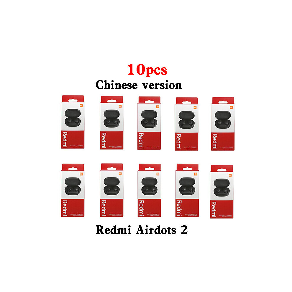(A-Airdots 2-10Pcs) Original Xiaomi Redmi Airdots 2 Tws Bluetooth Earphone Stereo Bass 5.0 Headphones With Mic Handsfree Earbuds 5/10/20 Pieces 4851204950525